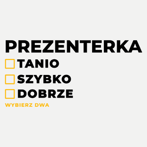 szybko tanio dobrze prezenterka - Damska Koszulka Biała