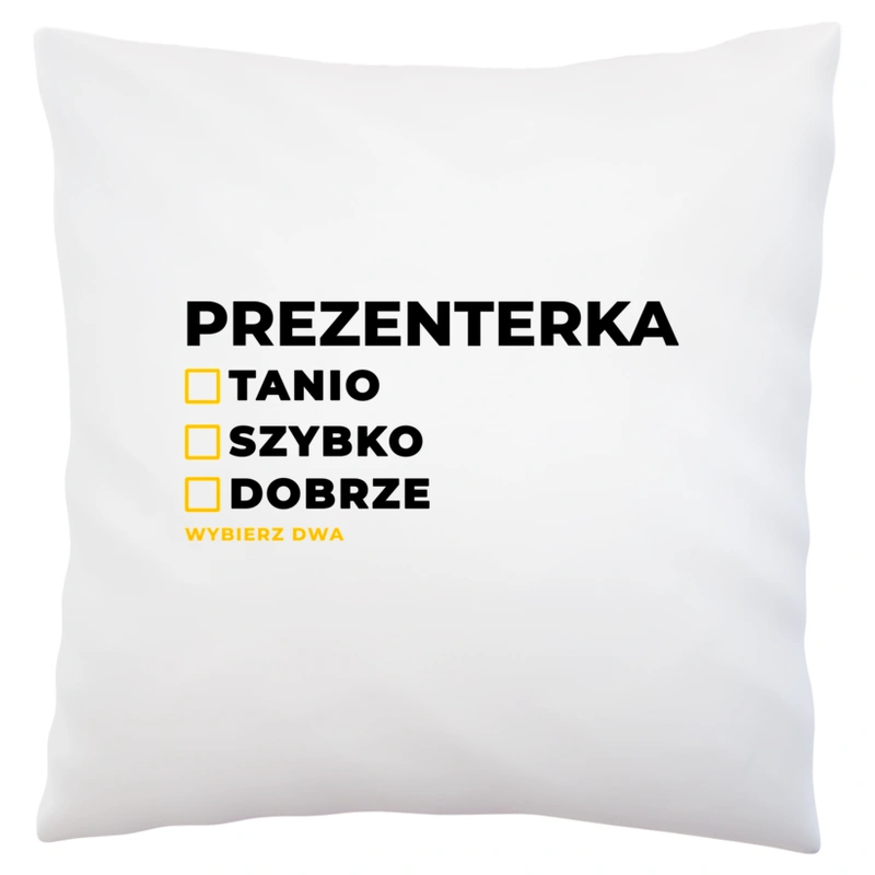 szybko tanio dobrze prezenterka - Poduszka Biała