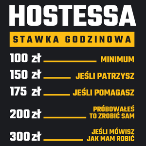 stawka godzinowa hostessa - Damska Koszulka Czarna