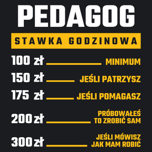 stawka godzinowa pedagog - Damska Koszulka Czarna