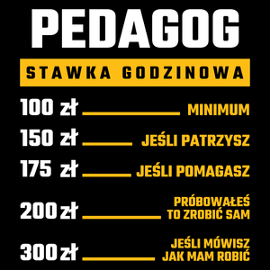 stawka godzinowa pedagog - Torba Na Zakupy Czarna