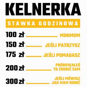 stawka godzinowa kelnerka - Poduszka Biała