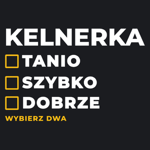 szybko tanio dobrze kelnerka - Damska Koszulka Czarna