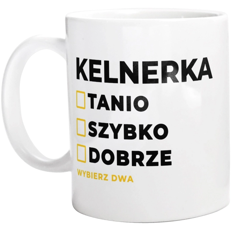 szybko tanio dobrze kelnerka - Kubek Biały