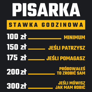 stawka godzinowa pisarka - Damska Koszulka Czarna