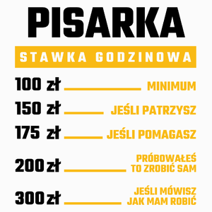 stawka godzinowa pisarka - Poduszka Biała