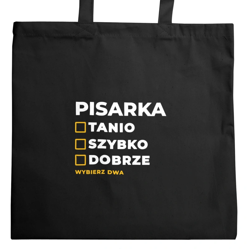 szybko tanio dobrze pisarka - Torba Na Zakupy Czarna