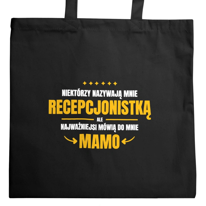 Mama Recepcjonistka - Torba Na Zakupy Czarna