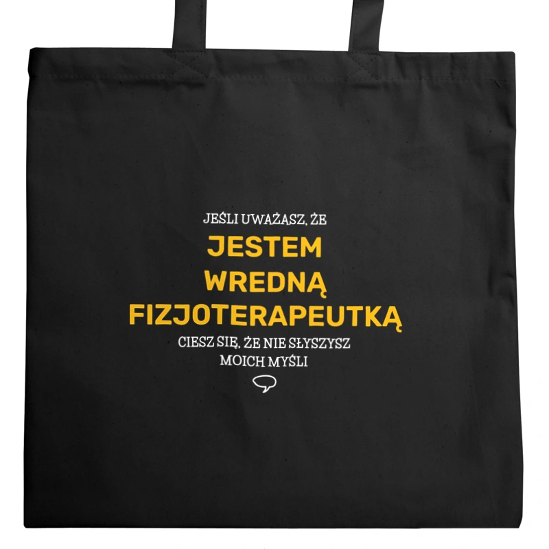 Wredna Fizjoterapeutka - Torba Na Zakupy Czarna