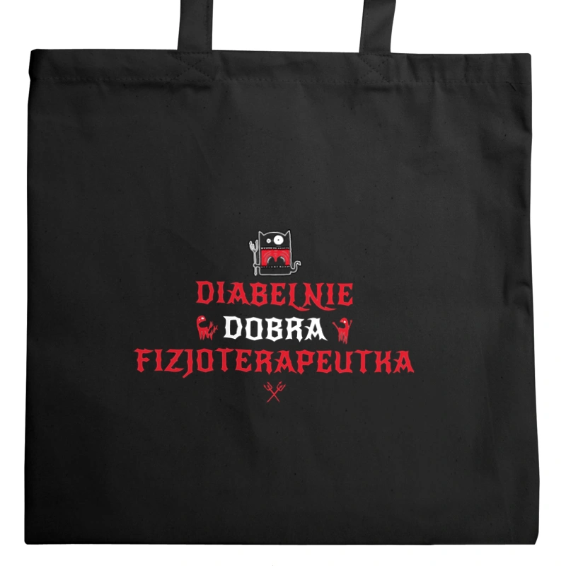 Diabelnie Dobra Fizjoterapeutka - Torba Na Zakupy Czarna