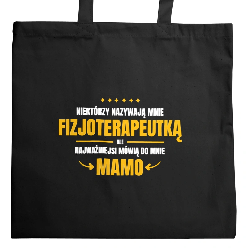 Mama Fizjoterapeutka - Torba Na Zakupy Czarna