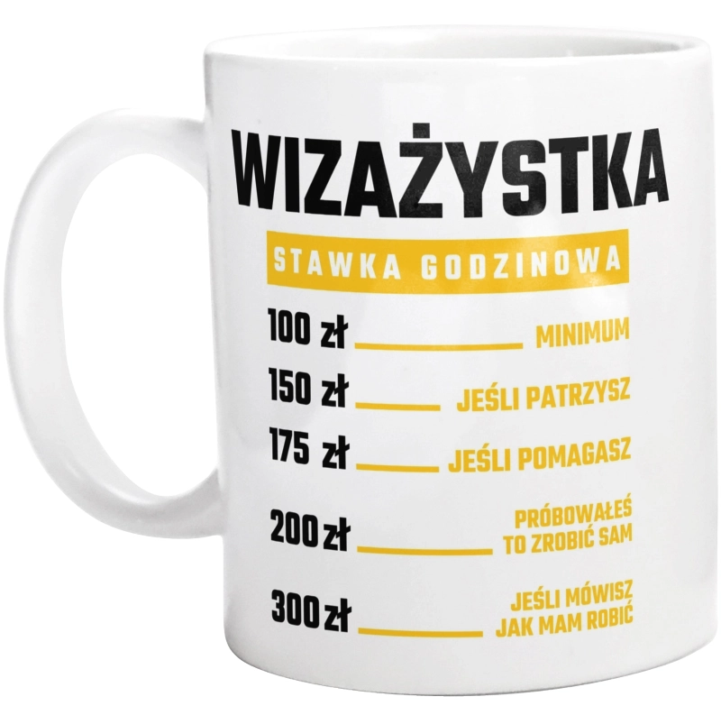 stawka godzinowa wizażystka - Kubek Biały