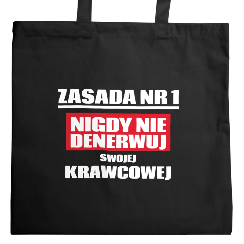 Zasada Nr 1 - Nigdy Nie Denerwuj Swojej Krawcowej - Torba Na Zakupy Czarna