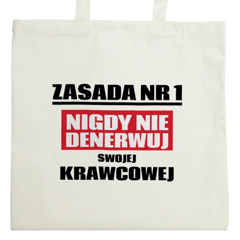 Zasada Nr 1 - Nigdy Nie Denerwuj Swojej Krawcowej - Torba Na Zakupy Natural