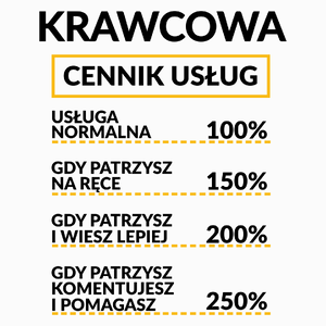 Krawcowa - Cennik Usług - Poduszka Biała