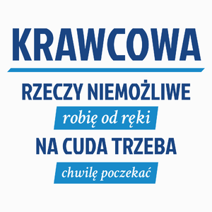 krawcowa - rzeczy niemożliwe robię od ręki - na cuda trzeba chwilę poczekać - Poduszka Biała