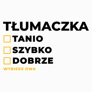 szybko tanio dobrze tłumaczka - Poduszka Biała