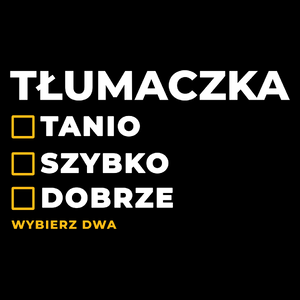 szybko tanio dobrze tłumaczka - Torba Na Zakupy Czarna