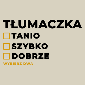 szybko tanio dobrze tłumaczka - Torba Na Zakupy Natural