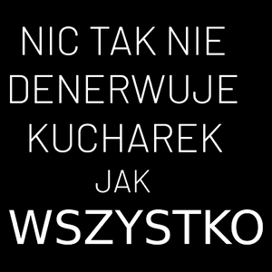 Nic Tak Nie Denerwuje Kucharek Jak Wszystko - Torba Na Zakupy Czarna