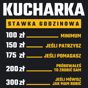 stawka godzinowa kucharka - Damska Koszulka Czarna