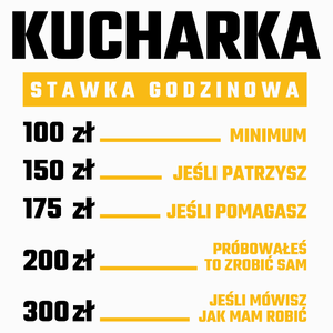 stawka godzinowa kucharka - Poduszka Biała