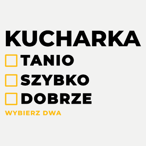 szybko tanio dobrze kucharka - Damska Koszulka Biała