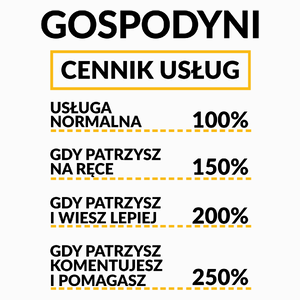 Gospodyni - Cennik Usług - Poduszka Biała