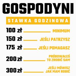 stawka godzinowa gospodyni - Poduszka Biała