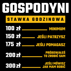 stawka godzinowa gospodyni - Torba Na Zakupy Czarna