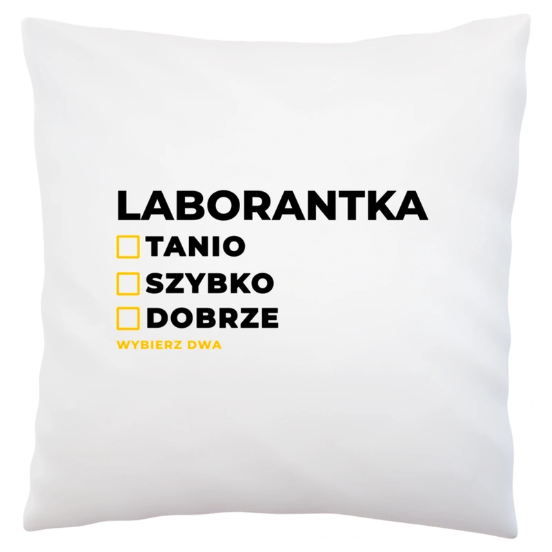 szybko tanio dobrze laborantka - Poduszka Biała