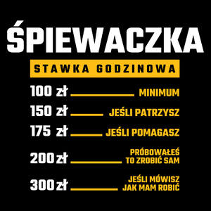 stawka godzinowa śpiewaczka - Torba Na Zakupy Czarna