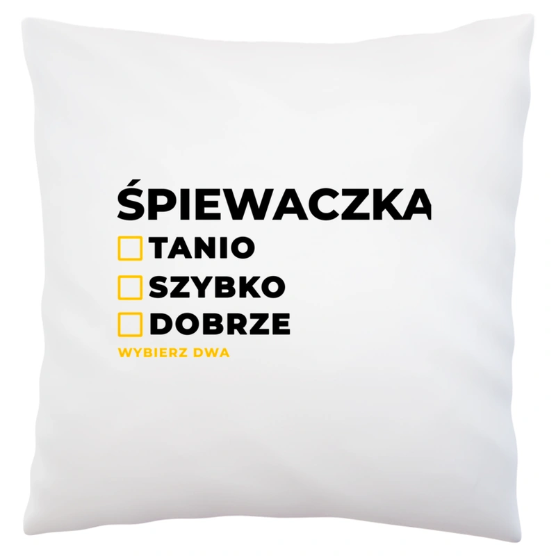 szybko tanio dobrze śpiewaczka - Poduszka Biała