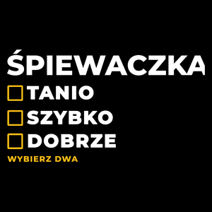 szybko tanio dobrze śpiewaczka - Torba Na Zakupy Czarna