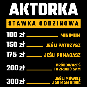 stawka godzinowa aktorka - Torba Na Zakupy Czarna