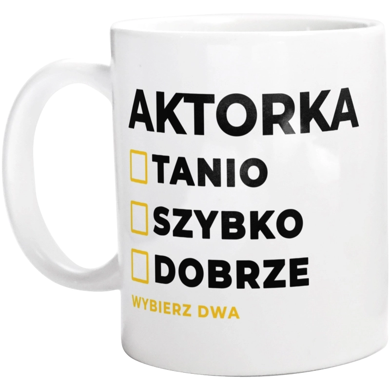 szybko tanio dobrze aktorka - Kubek Biały