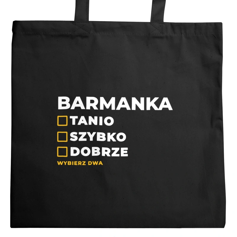 szybko tanio dobrze barmanka - Torba Na Zakupy Czarna