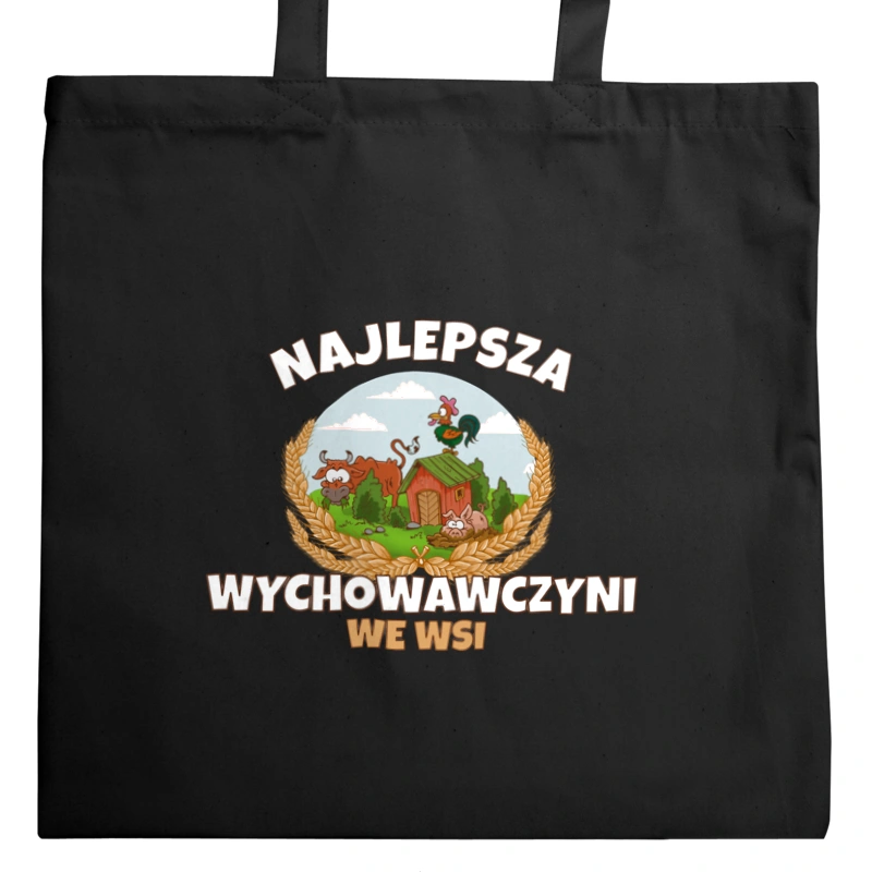 Najlepsza wychowawczyni we wsi - Torba Na Zakupy Czarna