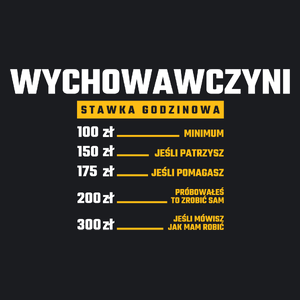 stawka godzinowa wychowawczyni - Damska Koszulka Czarna