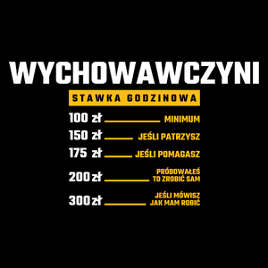 stawka godzinowa wychowawczyni - Torba Na Zakupy Czarna