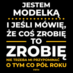 Jeśli Modelka Mówi Że Zrobi, To Zrobi - Torba Na Zakupy Czarna