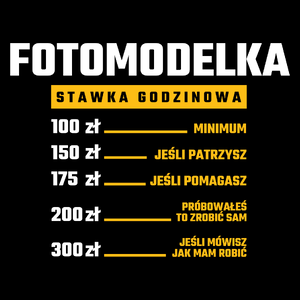 stawka godzinowa fotomodelka - Torba Na Zakupy Czarna