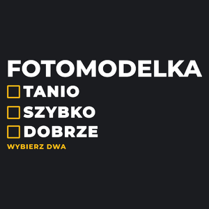 szybko tanio dobrze fotomodelka - Damska Koszulka Czarna