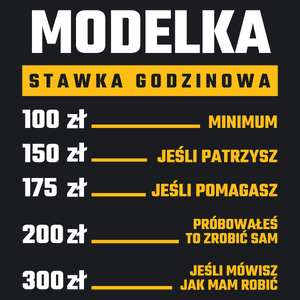 stawka godzinowa modelka - Damska Koszulka Czarna