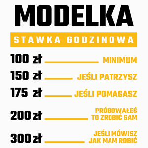 stawka godzinowa modelka - Poduszka Biała