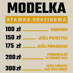 stawka godzinowa modelka - Torba Na Zakupy Natural