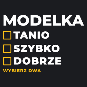 szybko tanio dobrze modelka - Damska Koszulka Czarna