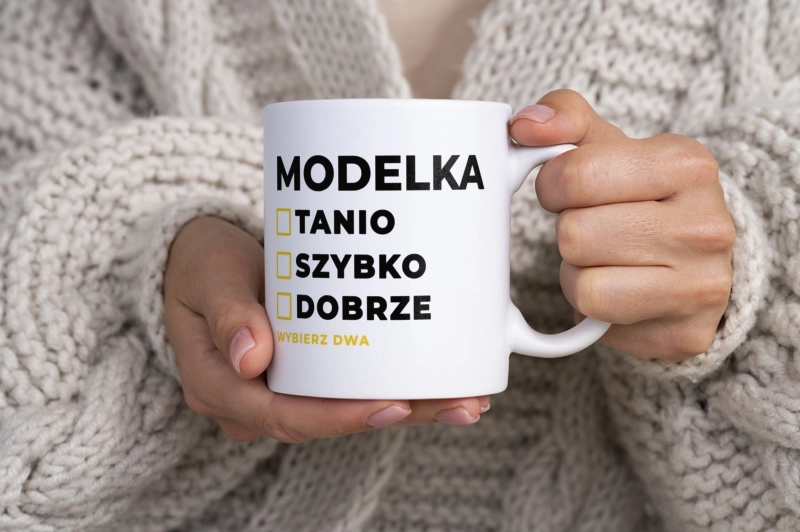 szybko tanio dobrze modelka - Kubek Biały