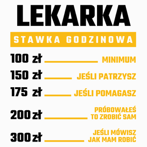 stawka godzinowa lekarka - Poduszka Biała