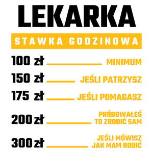 stawka godzinowa lekarka - Kubek Biały